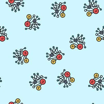 Pagerank algorithm vector seamless pattern イラスト素材