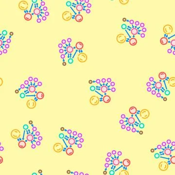 Pagerank algorithm vector seamless pattern Illustrazione stock