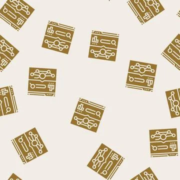Pagerank seo glyph seamless pattern 스톡 일러스트