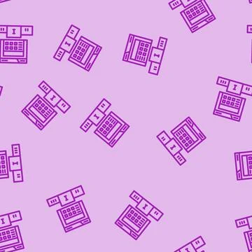 Pagerank seo line vector seamless pattern Stock Illustration