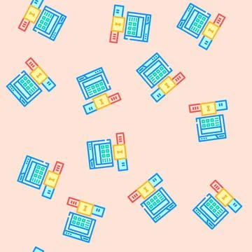 Pagerank seo vector seamless pattern 스톡 일러스트