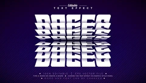 Pages 3D Text Effect Design Editable and Scalable Vector Graphic Style Effect Illustrazione stock
