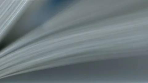 Pages of the book are flipped. Stock Footage 109120632