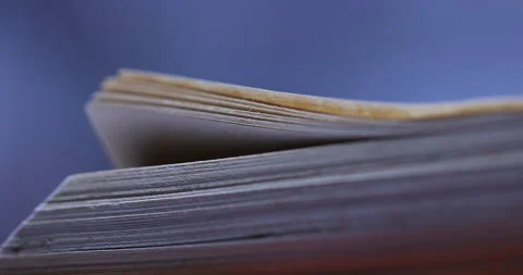 Pages of Book macro shot Stock Footage 283264155