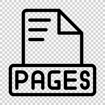 Pages document File Icon. Outline Style file extension icons Stock-Illustration