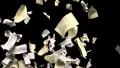 Pages falling white yellow paper book literature business school HD Footage