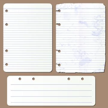 Pages from notepad Stock Illustration