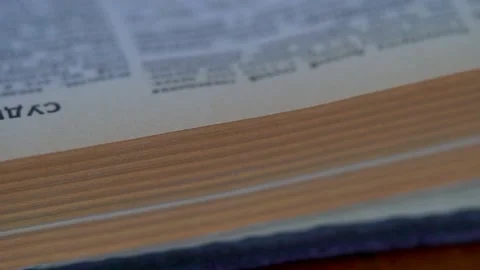 Pages of an old book close up Stock Footage 141363754