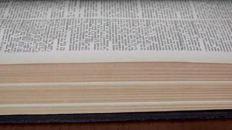 Pages of an old book close up Stock Footage 141373586