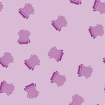 Pages stacked list glyph vector seamless pattern 스톡 일러스트