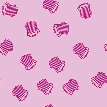 Pages stacked list line vector seamless pattern Stock Illustration