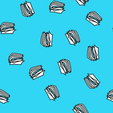 Pages stacked list vector seamless pattern Stock Illustration