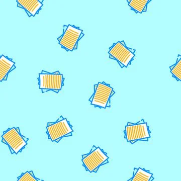 Pages stacked list vector seamless pattern Illustrazione stock