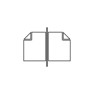 Pages, text icon. Simple thin line, outline vector of Text editor icons for U Stock Illustration