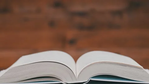 The Pages of the White Book Flip Over Randomly Under the Influence of the Winds Stock Footage 200823782