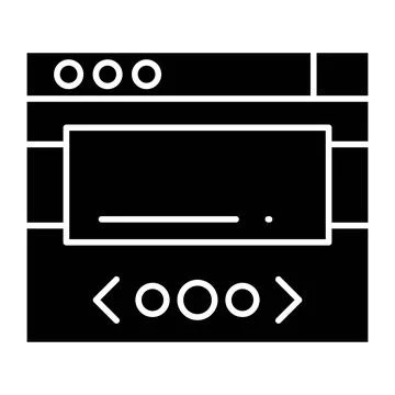 Pagination Glyph Icon Stock Illustration