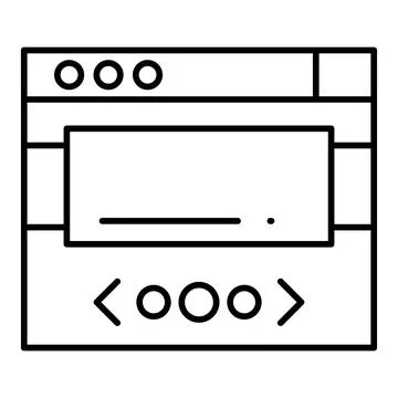 Pagination Line Icon Stock Illustration