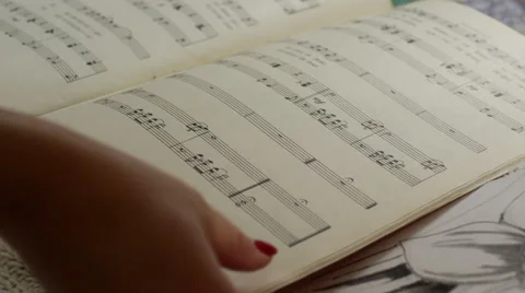 PAGING SHEET MUSIC Stock Footage 49545272
