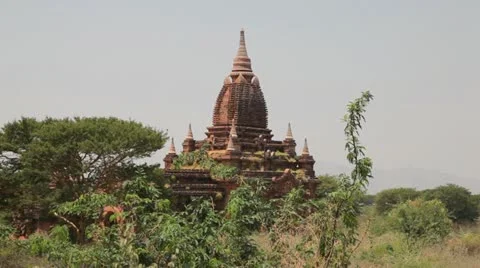 Pagoda in Bagan Видео 11060542
