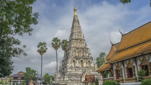 Pagoda at Chedi Liam temple. 스톡 동영상 104487900