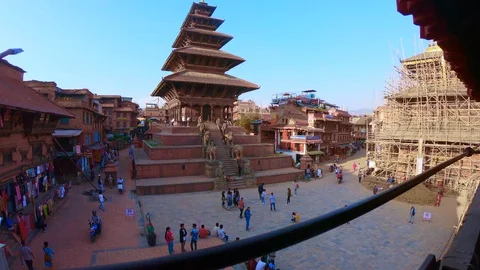 Pagoda from dron Stock Footage 128736446