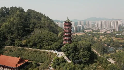 Pagoda Drone Video Stock Footage 324768182