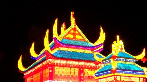Pagoda Lantern Video stock 101215105