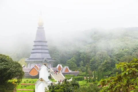 Pagoda on the mountain Stock Photos