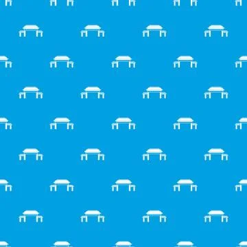 Pagoda pattern seamless blue Stock Illustration