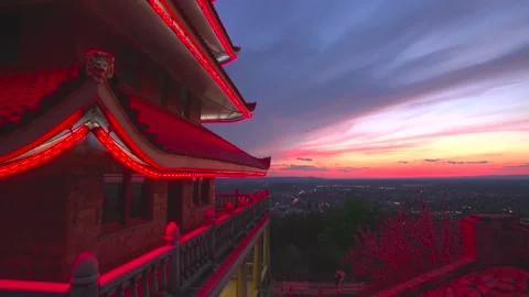 Pagoda of Reading at Sunset 動画素材 160690088