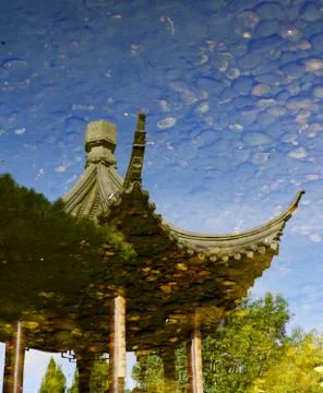 Pagoda reflection Stock Photos