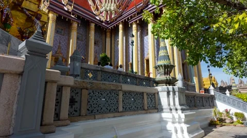 Pagoda in the Temple of the Emerald Buddha Stock Footage 297066174