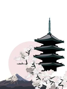 Pagoda Temple Stock Illustration