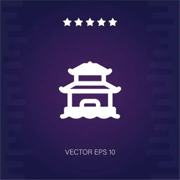 Pagoda vector icon Stock Illustration