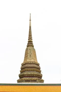 Pagoda with white background Stock Photos