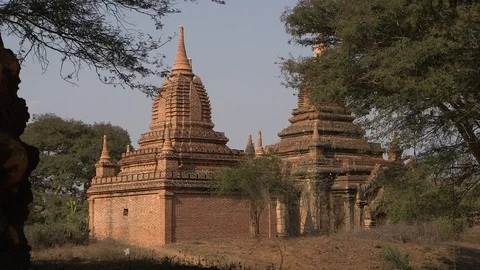 Pagodas in Bagan Stock Footage 114985195