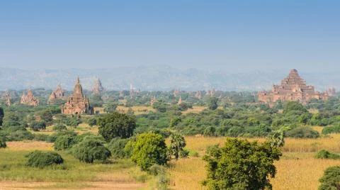 Pagodas of bagan, myanmar Stock Photos