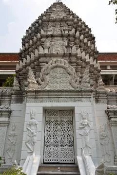 Pagodas in temple Stock Photos