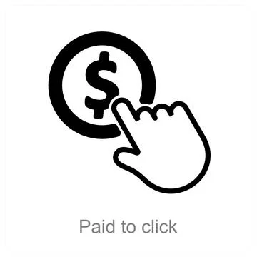 Paid to click Stock Illustration