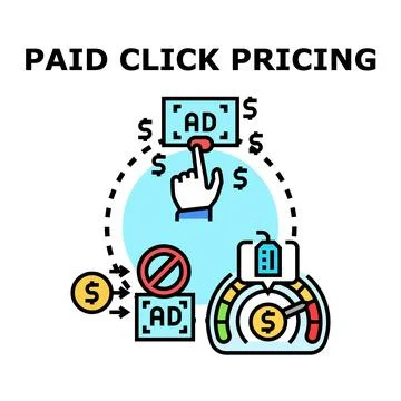 Paid click pricing concept vector illustration Stock Illustration
