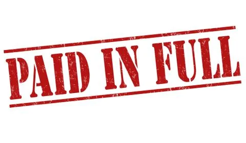 Paid in full stamp Illustrazione stock