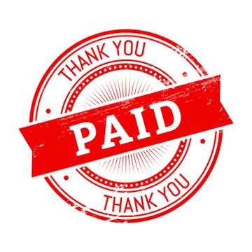 Paid round stamp Stockillustratie