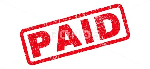 Paid Rubber Stamp Stock Illustration