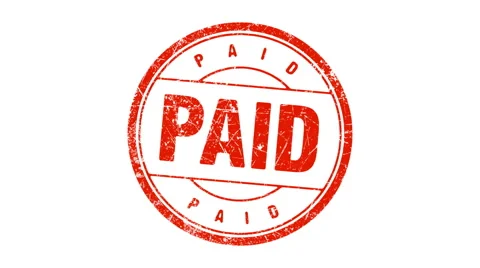 PAID stamp Stock Footage 1006708