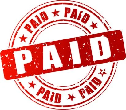 Paid stamp Stock Illustration