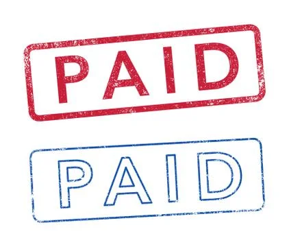 Paid stamps Stock Illustration
