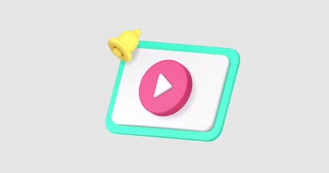 Paid subscription video broadcasting 3d icon animation loop with alpha channel 스톡 동영상 276738739