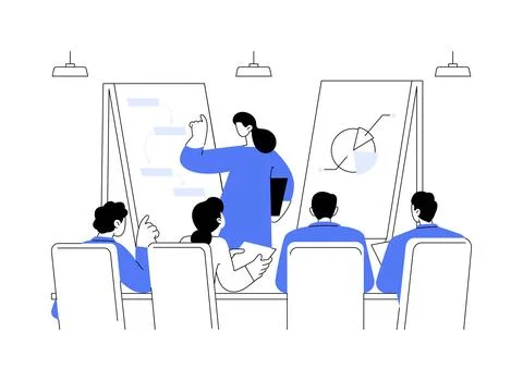 Paid training and development abstract concept vector illustration. Ilustración de archivo