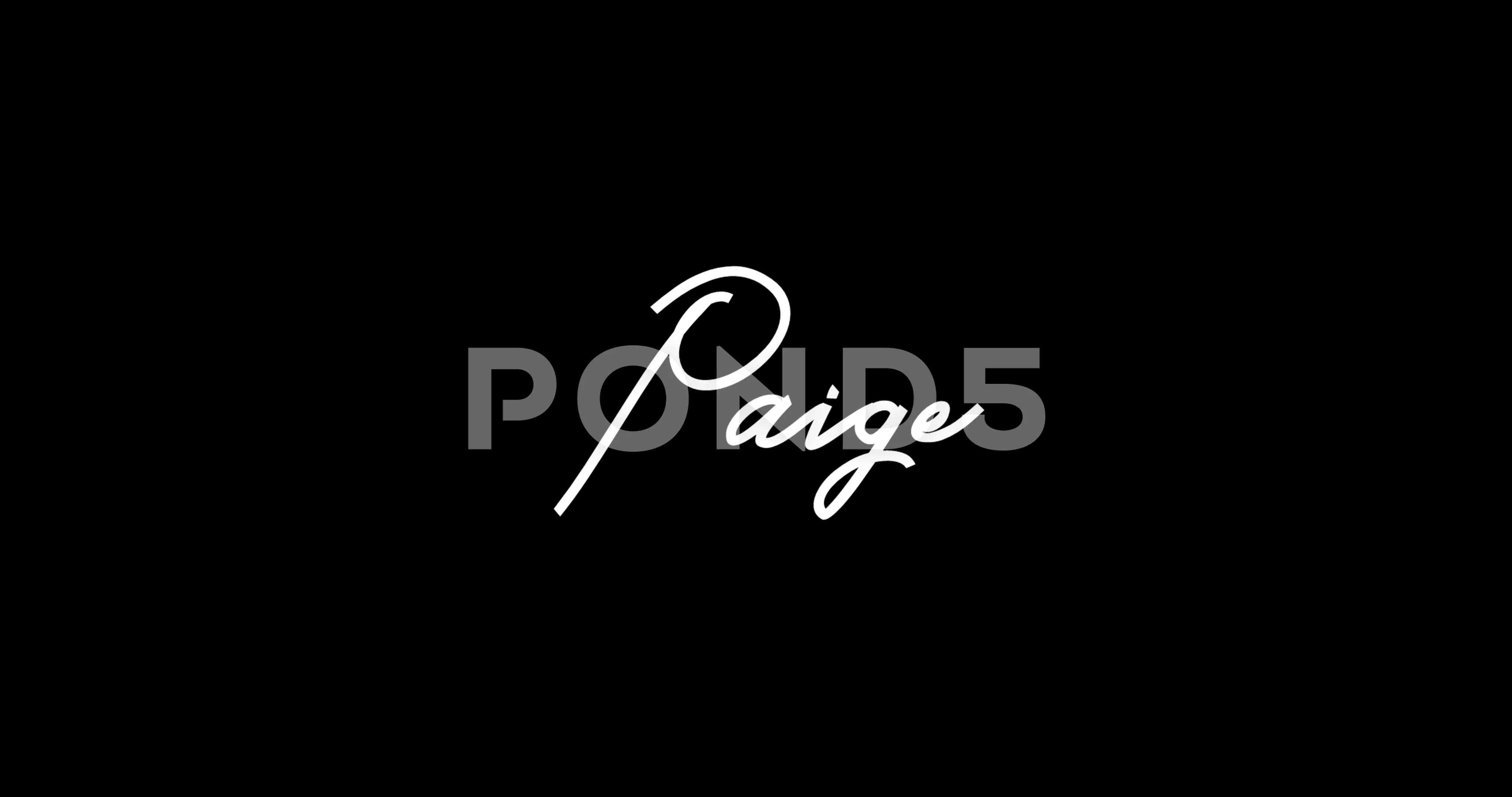 Paige Female Name Animated Cursive Calligraphy Lettering