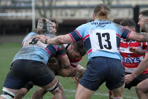 Paignton, Devon, England: Paignton first XV vs Pirates Amateurs (21/01/2023) 스톡 사진